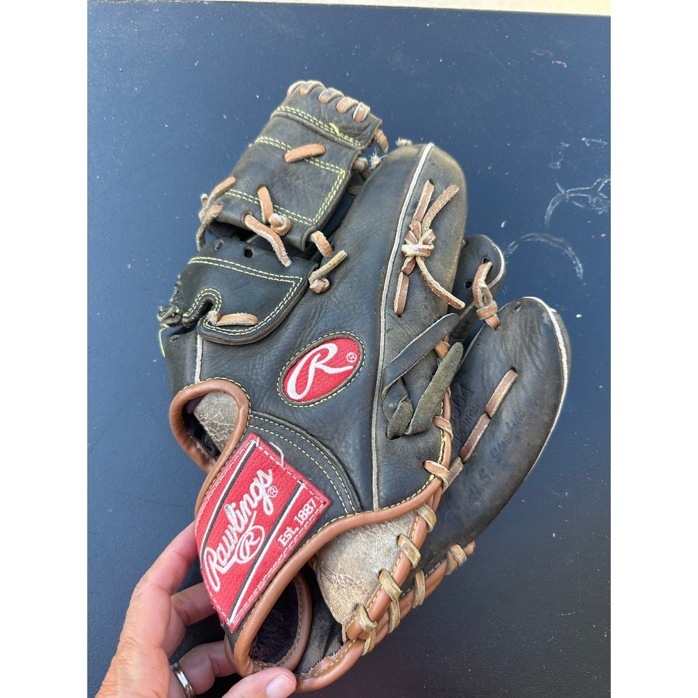 Rawlings RPS504 Baseball Glove 12.25 Inch Black Leather Right Hand Throw RHT